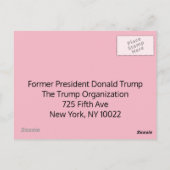 Briefkaart aan voormalig President Trump (Achterkant)