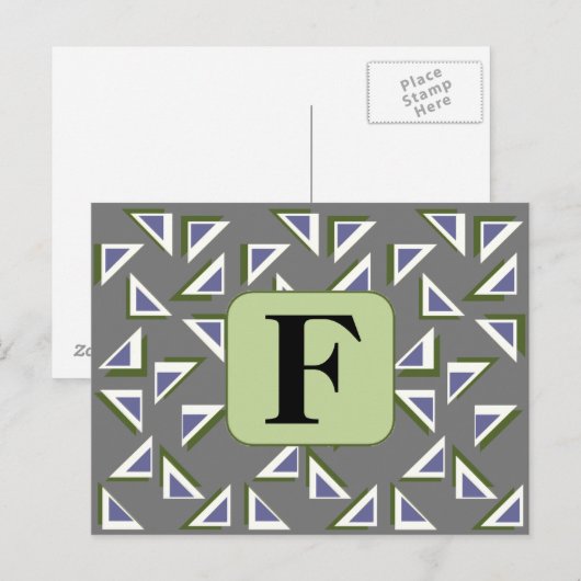 Briefkaart Aangepaste driehoeken (Voorkant / Achterkant)