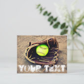 Briefkaart Aangepaste tekstruimte voor Softball (Staand voorkant)