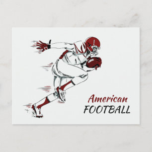 Briefkaart Aangepaste tekstspeler Football Player