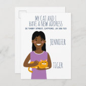 Briefkaart Aankondiging aangepast nieuw adres (Voorkant / Achterkant)