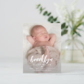 Briefkaart Aankondiging geboorte (penseel) (Staand voorkant)