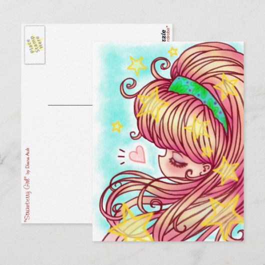 Briefkaart aardbeien (Voorkant / Achterkant)