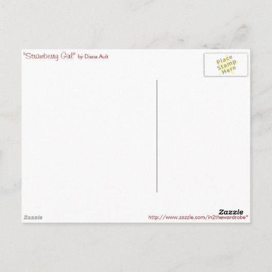 Briefkaart aardbeien (Achterkant)