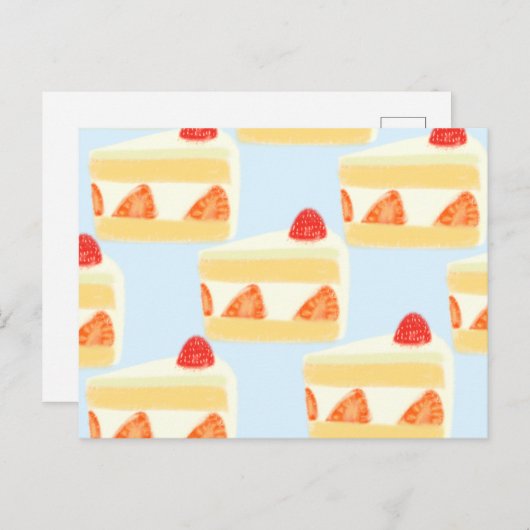 Briefkaart aardbeienkooke (Voorkant / Achterkant)