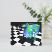 Briefkaart aardkubbe (Staand voorkant)