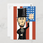 Briefkaart Abraham Lincoln (Voorkant / Achterkant)