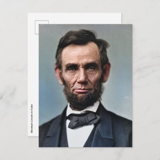 Briefkaart Abraham Lincoln (Voorkant / Achterkant)