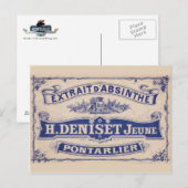 Briefkaart Absinthe Deniset (Voorkant / Achterkant)