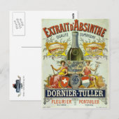Briefkaart Absinthe Dornier-Tuller (Voorkant / Achterkant)