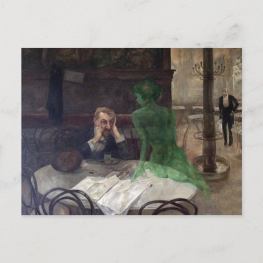 Briefkaart Absinthe Drinker (Voorkant)