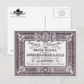 Briefkaart Absinthe Duval (Voorkant / Achterkant)