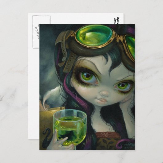 briefkaart "Absinthe Goggles" (Voorkant / Achterkant)