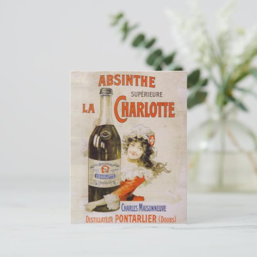 Briefkaart Absinthe La Charlotte (Staand voorkant)