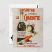 Briefkaart Absinthe La Charlotte (Voorkant / Achterkant)