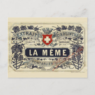 Briefkaart Absinthe La Même