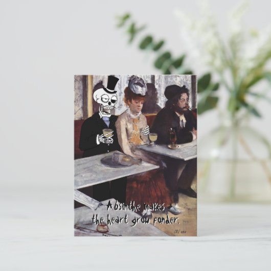 briefkaart "Absinthe (maakt de harteluif)" (Staand voorkant)