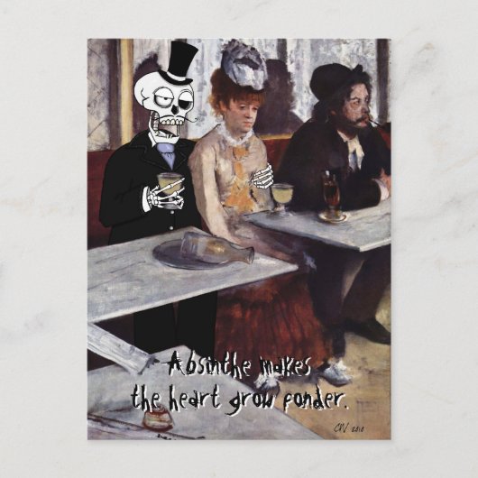 briefkaart "Absinthe (maakt de harteluif)" (Voorkant)