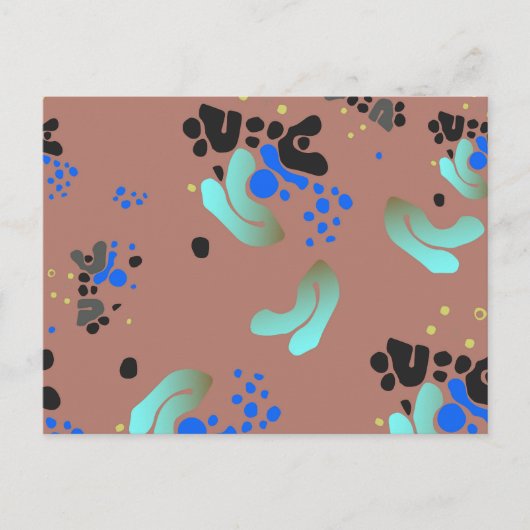 Briefkaart Abstract Kleurrijke Blobs Fun (Voorkant)