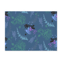 Briefkaart Abstract Ontwerp Blauw Vrolijk