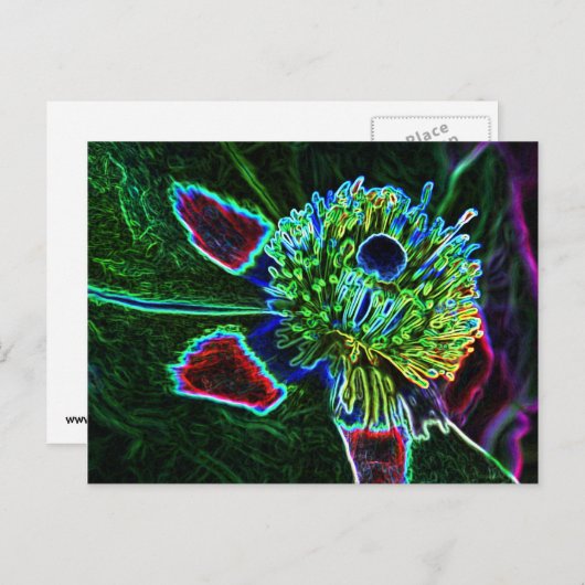 briefkaart abstract Rock Roos (Voorkant / Achterkant)