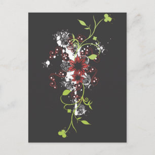 Briefkaart abstracte bloemen