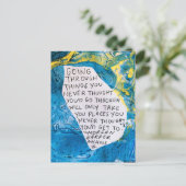 briefkaart abstracte kunstaanmoediging (Staand voorkant)