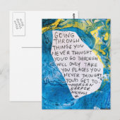 briefkaart abstracte kunstaanmoediging (Voorkant / Achterkant)