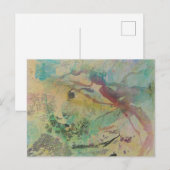 Briefkaart abstracte kunstschilderkunst (Voorkant / Achterkant)