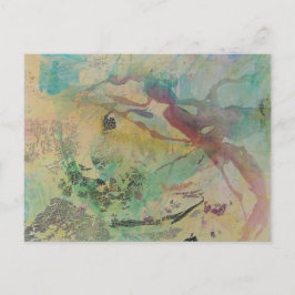 Briefkaart abstracte kunstschilderkunst