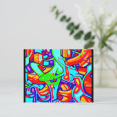 Briefkaart-Abstracte/Misc-Graffiti Galerij 107 Briefkaart (Staand voorkant)