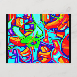 Briefkaart-Abstracte/Misc-Graffiti Galerij 107 Briefkaart