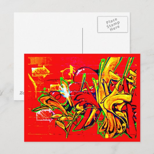 Briefkaart-Abstracte/Misc-Graffiti Galerij 16 Briefkaart (Voorkant / Achterkant)