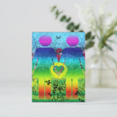 Briefkaart, Abstracte regenbooggracht Briefkaart (Staand voorkant)