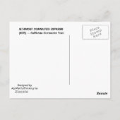 Briefkaart - ACE-commuter-trein, Californië (Achterkant)