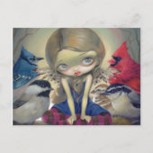 briefkaart "Achtertuin vogels" (Voorkant)