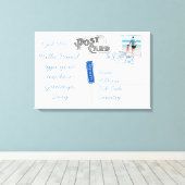 Briefkaart Achterzijcanvas Canvas Afdruk (Insitu (Houten vloer))