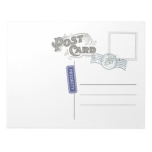 Briefkaart Achterzijde Notitieblok (Voorkant)