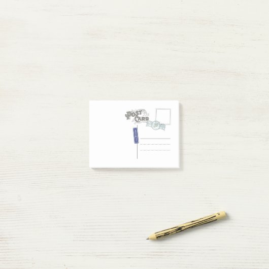 Briefkaart Achterzijde Post-it® notes 4 x 3 (Op bureau)