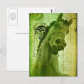 Briefkaart-achtig op gekruiste paarden briefkaart (Voorkant / Achterkant)