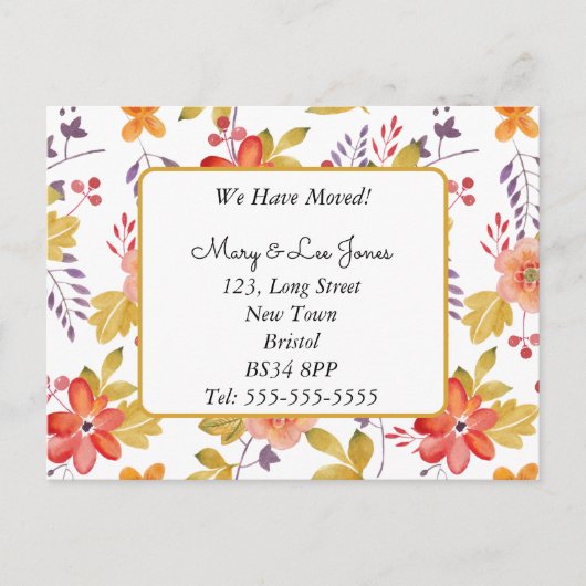 Briefkaart adreswijziging (Voorkant)