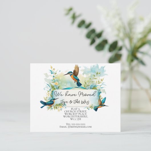 Briefkaart adreswijziging (Staand voorkant)