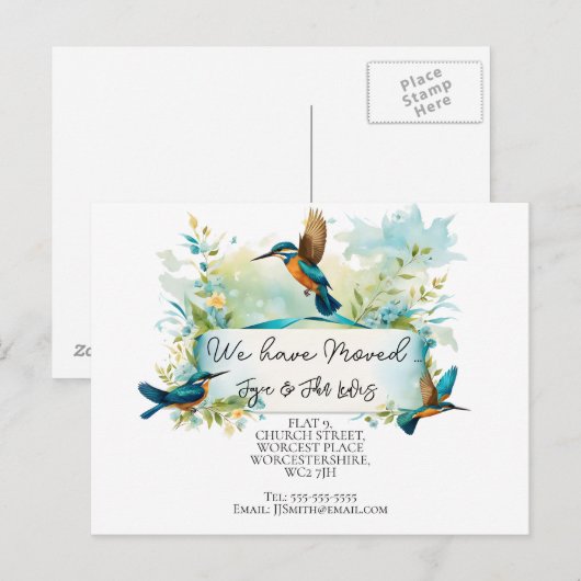 Briefkaart adreswijziging (Voorkant / Achterkant)