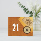 Briefkaart Adventure Wedding Table Number (Staand voorkant)