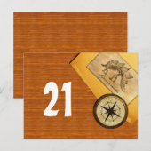 Briefkaart Adventure Wedding Table Number (Voorkant / Achterkant)
