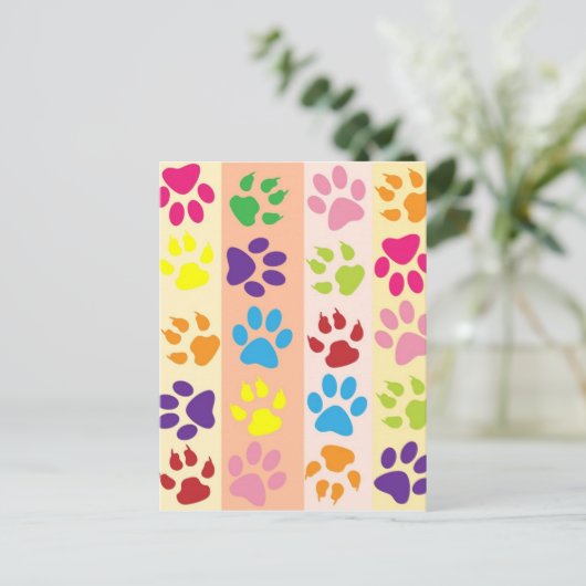 Briefkaart Afdrukken verven (Staand voorkant)