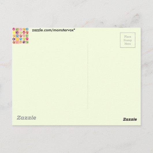 Briefkaart Afdrukken verven (Achterkant)