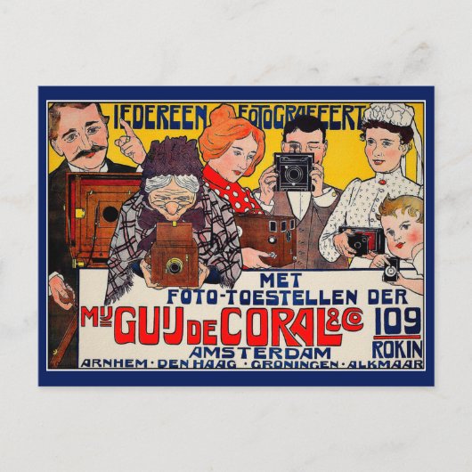 Briefkaart: Affiche Adverteren - Camera's Briefkaart (Voorkant)