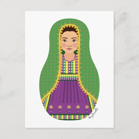 Briefkaart Afghan Matryoshka (Voorkant)