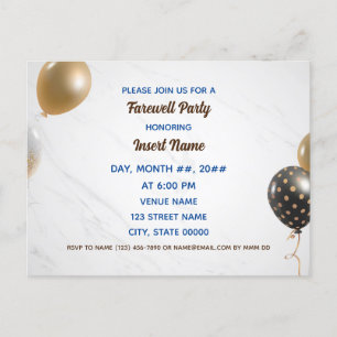 briefkaart  afkooppartij